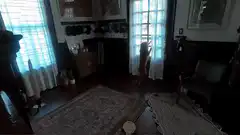 Dog greets family at the door