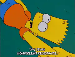 Bart Simpson nonviolent resistance