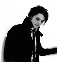 Bella Swan posing in black and white