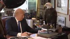 Donald Trump and the eagle