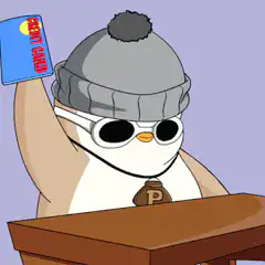 Penguin with credit card