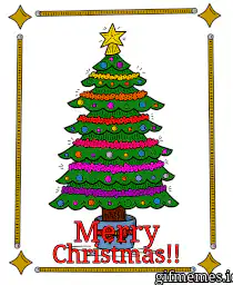 Animated Christmas Tree with Changing Star