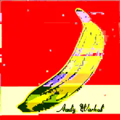 Andy Warhol Banana Glitch Art