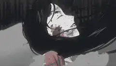 Anime girl shattering into pieces