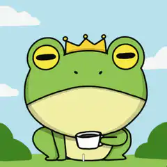 Good Morning Frog with Crown