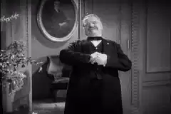 Buster Keaton bowing and clapping