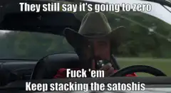 They still say it's going to zero Fuck 'em Keep stacking the satoshis