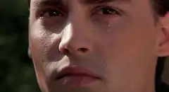 Johnny Depp crying close-up