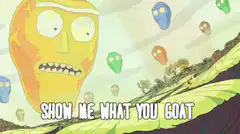 Rick Sanchez shocked face goat meme