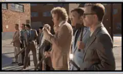 Blades of Glory gang runs at camera