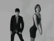 Man and woman dancing together
