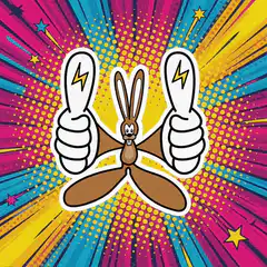 cartoon rabbit giving thumbs up