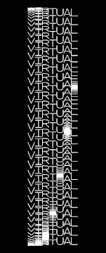 Virtual text glitch animation