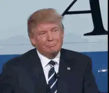 Donald Trump nodding and smiling