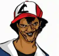 Creepy Ash Ketchum Smiling