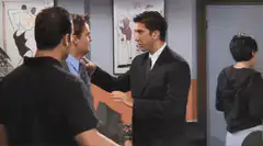 Ross comforting Chandler