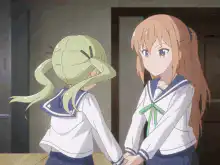 anime girls holding hands