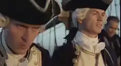 Two British officers on a ship