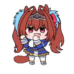 chibi idol character excited pose