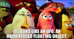 Angry Birds characters react to UFO