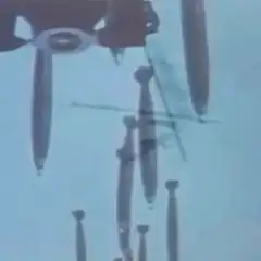 Bombs dropping from plane