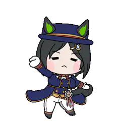 Chibi character with cat ears