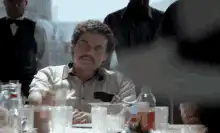 Pablo Escobar raises a glass