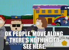 South Park Police Officer Dismisses Crowd