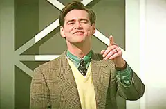 Jim Carrey laughing maniacally