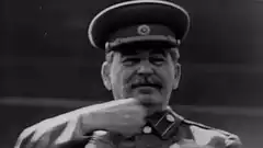 Stalin saluting
