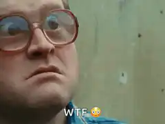 Man with glasses eyes popping out WTF
