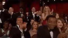Audience clapping at awards show
