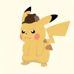 Detective Pikachu looking sad