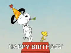 Snoopy and Woodstock Happy Birthday