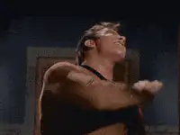 James T. Kirk laughing hysterically