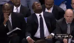 Coach laughing hysterically