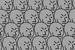 Angry and neutral faces pattern