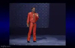 Eddie Murphy red suit shocked face