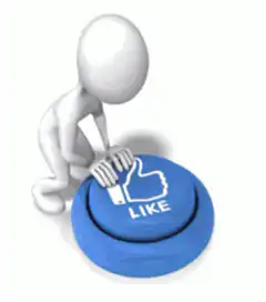 3d figure pressing like button