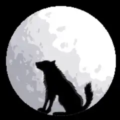 Wolf howling at the moon