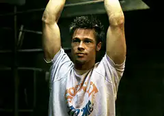 Brad Pitt doing pull-ups