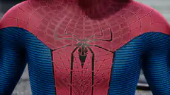 Spider-Man suit close-up