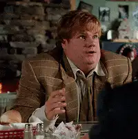 Dewey Cox eating chicken