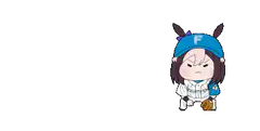 chibi baseball girl throws ball
