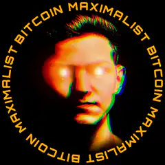Bitcoin Maximalist Glowing Eyes