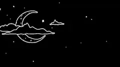 moon and clouds in night sky