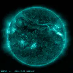 solar flare eruption on the sun