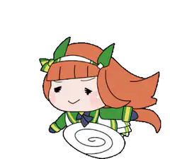 Chibi girl with plate
