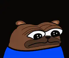 Sad dog crying and sinking