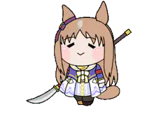 chibi horse girl with sword